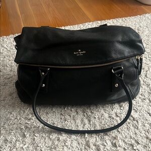 Kate Spade Black Satchel with Metal Accents